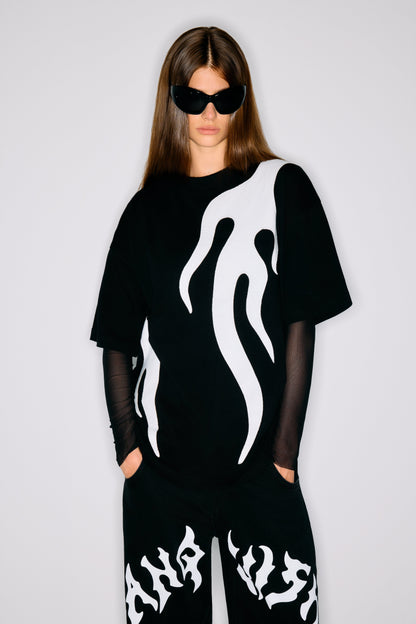 WHITE FLAMES TEE WLZ-007